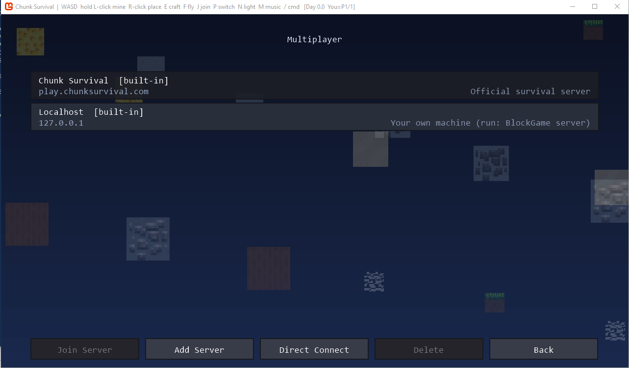 Eliocraft multiplayer server browser showing the official survival server.